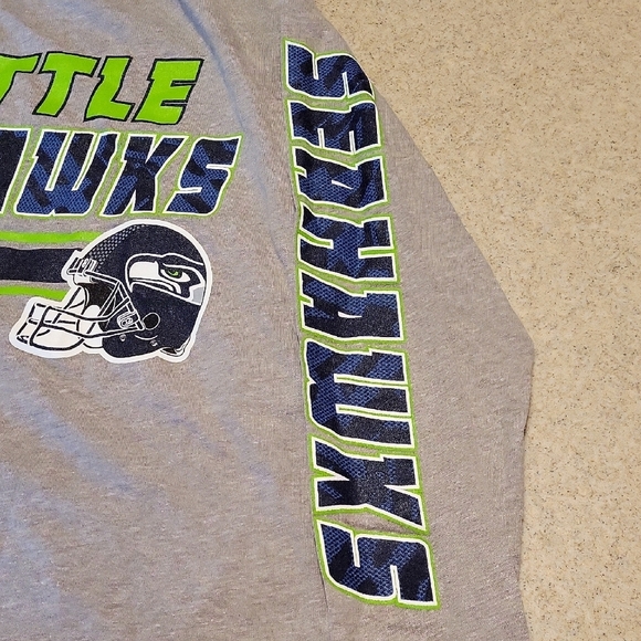 Seattle Seahawks Gray Long Sleeve Shirt SIZE 8 - Picture 4 of 5
